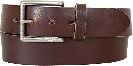 Eddie Bauer Men's Casual Leather Belt with Metal Buckle