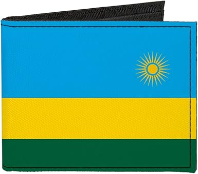 Buckle-Down Canvas Bi-fold Wallet-Rwanda Flag