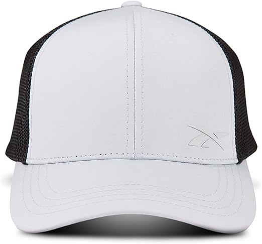 Reebok Athlete Stretch Mesh-Back Trucker Cap with Adjustable Snapback for Men and Women (One Size Fits Most)