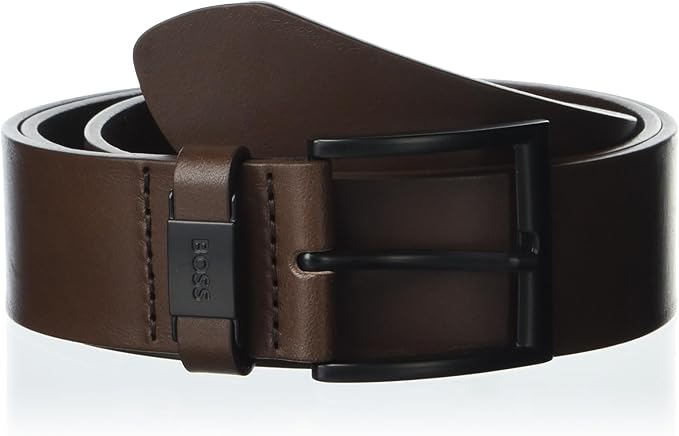 BOSS Men's Tonal Buckle Smooth Leather Belt