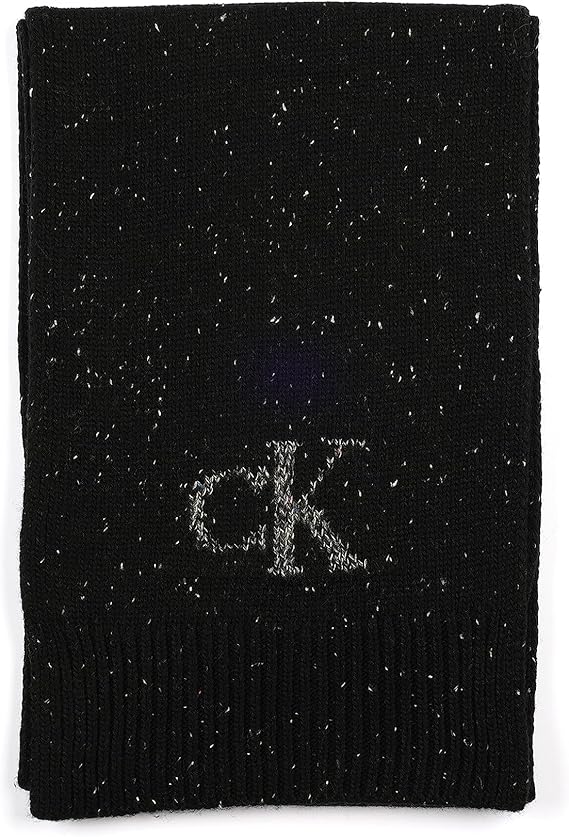 Calvin Klein Mens Tweed Monogram Scarf