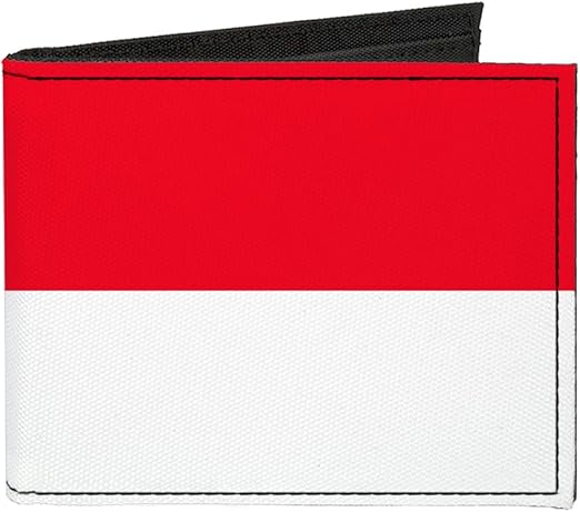 Buckle-Down Canvas Bi-fold Wallet-Monaco Flag