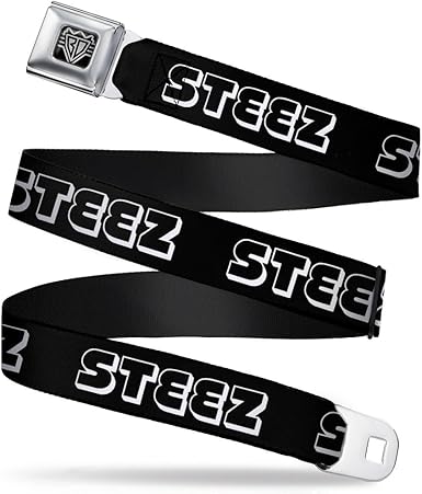 Buckle-Down Seatbelt Belt - STEEZ 3-D Black/White - 1.0