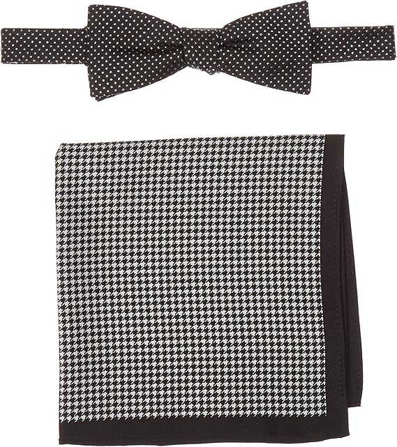 Knotty & Nice Men's Fancy Dress Bowtie Set, Black, One Size