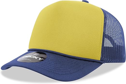 DECKY Standard 5 Panel Mid Profile Structured Foam Trucker, Multi