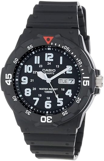 Casio Men's Quartz Day-Date Indicator Black Resin Dive Watch (Model: MRW200H-1BV)