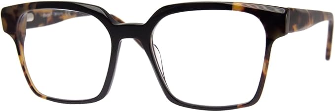 A.J. Morgan Eyewear EXHALED-Optical Quality Readers Square Reading Glasses, Black/TORT, 52mm + 3