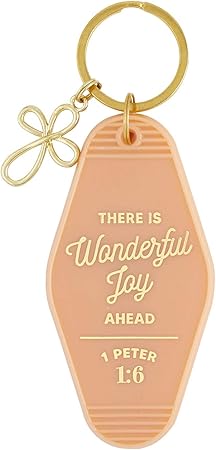 Creative Brands Faithworks-Inspirational Vintage Style Motel Key Ring, 3.5 x 2-Inch, 1 Peter 1:6