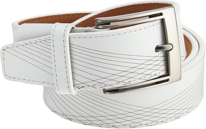 Nike Men's Fly Wire Laser Belt,White,40