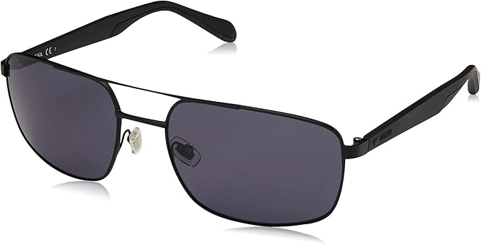 Fossil Men's Male Sunglass Style FOS 2088/S Rectangular, Matte Black, 59mm, 19mm