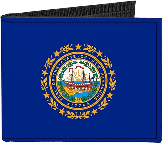 Buckle-Down Canvas Bi-fold Wallet-New Hampshire Flag