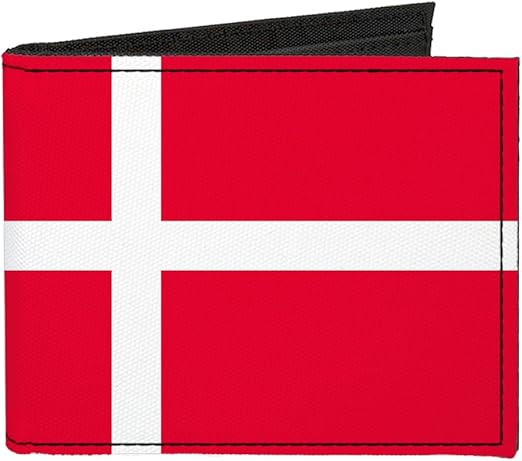 Buckle-Down Canvas Bi-fold Wallet-Denmark Flag