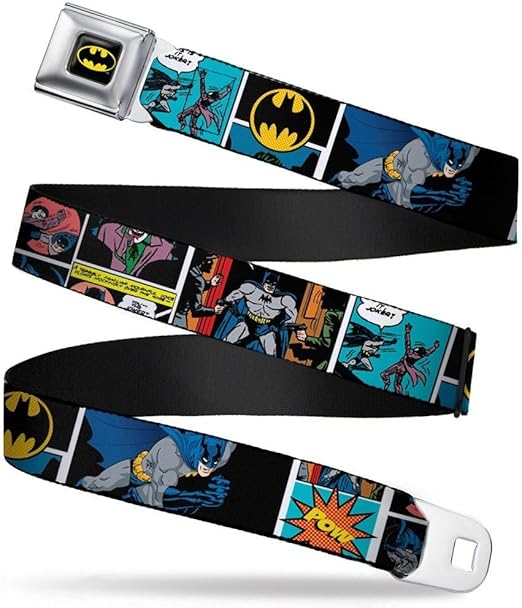 Buckle-Down Men's Seatbelt Belt Batman Joker Wbm008