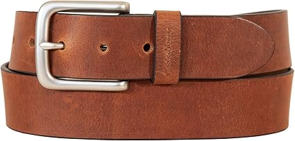 Eddie Bauer Men's Casual Leather Belt with Metal Buckle