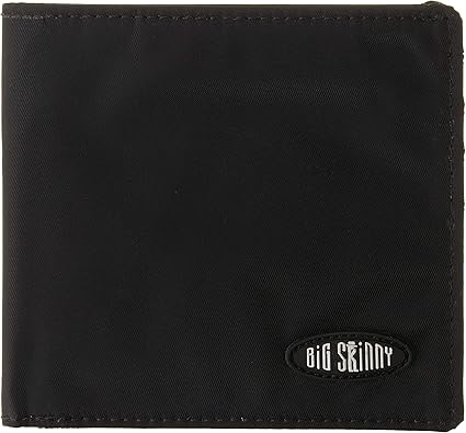 Big Skinny Men's RFID Blocking World Bi-Fold Slim Wallet, Holds Up to 30 Cards, Black