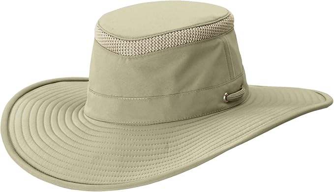 Tilley Mens Womens LTM2 Broad Brim Sun Protection Guaranteed for Life Lightweight Hat Khaki