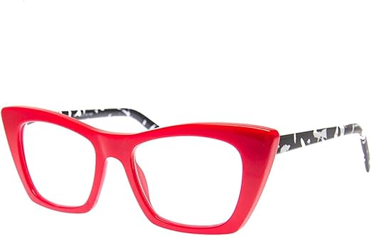 A.J. Morgan Eyewear Merger-Optical Quality Readers Cat-Eye Reading Glasses, RED, 52mm + 3