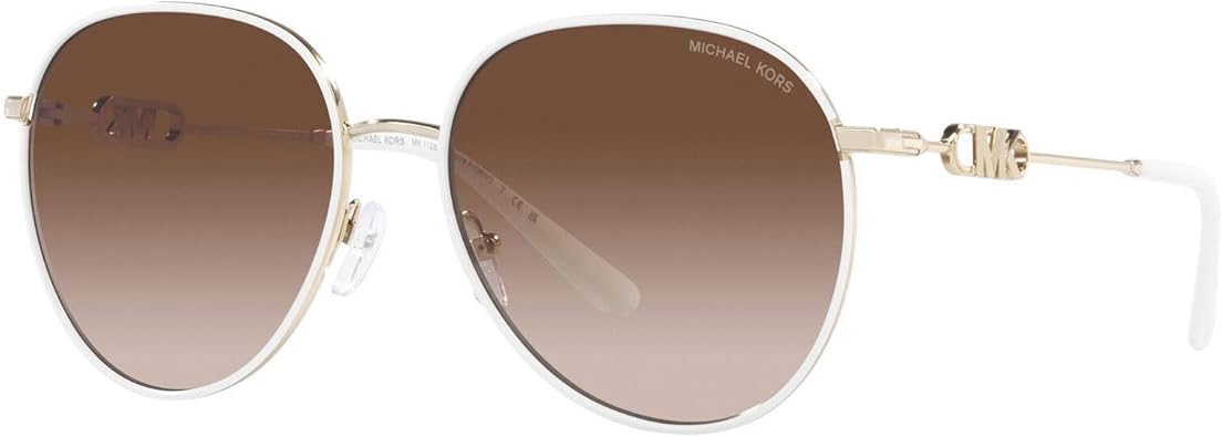 Michael Kors MK1128J - 123313 Sunglasses Light Gold/White w/Brown Gradient 58mm