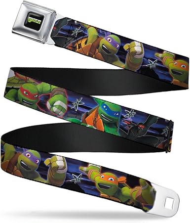 Buckle-Down Men's Seatbelt Belt Ninja Turtles Wnt052