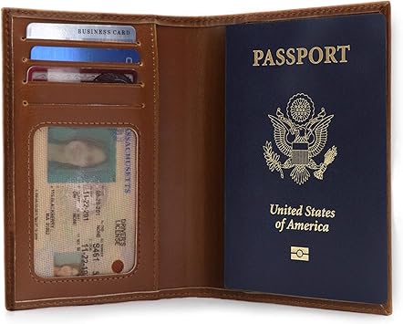 Leather Passport Wallet - RFID Blocking - Unisex