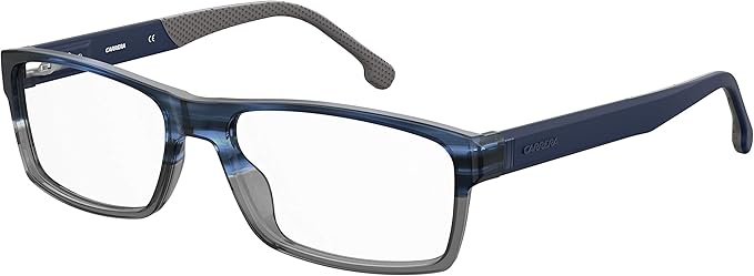 Carrera Men's 8852 Rectangular Prescription Eyewear Frames, Blue Grey, 57mm, 17mm