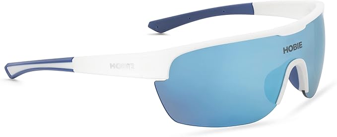 Hobie Echo Polarized Rectangular Sunglasses, Satin White, OSFA