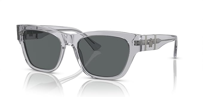 Versace Man Sunglasses Havana Frame, Dark Grey Lenses, 55MM