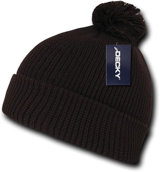 DECKY Pom Pom Acrylic Beanie