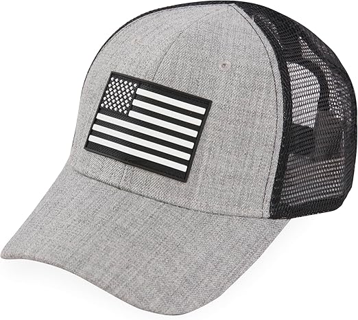 HIGHLAND TACTICAL Men's American Flag Velcro-Soft Mesh