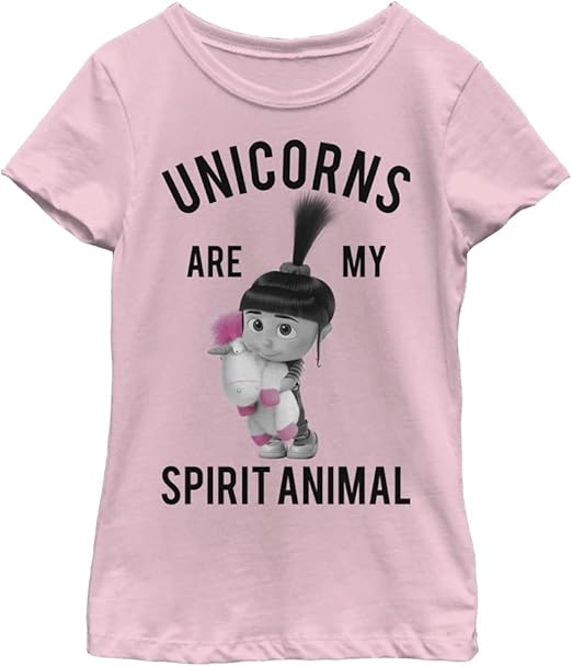 Fifth Sun Little, Big Minions Unicorn Spirit Girls Short Sleeve Tee Shirt