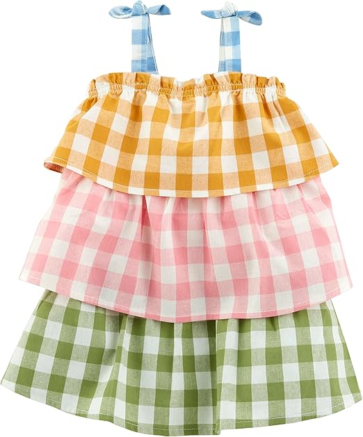 Mud Pie Girls' One Size Kids Check Dress