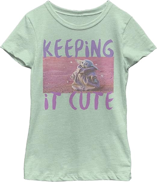 Girl's Star Wars: The Mandalorian The Child Keeping It Cute T-Shirt - Mint - X Large