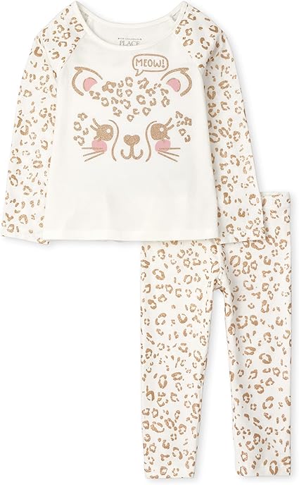 The Children's Place girls Baby Girls and Toddler Girls Long Sleeve Top and Knit Legging Sets