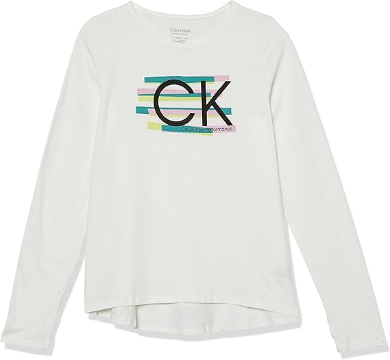 Calvin Klein Girls' Performance Long Sleeve Sport T-Shirt