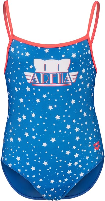 ARENA Friends Girls' Youth U Back US Swimsuit Comfortable One Piece Kids Suit Pool or Beach