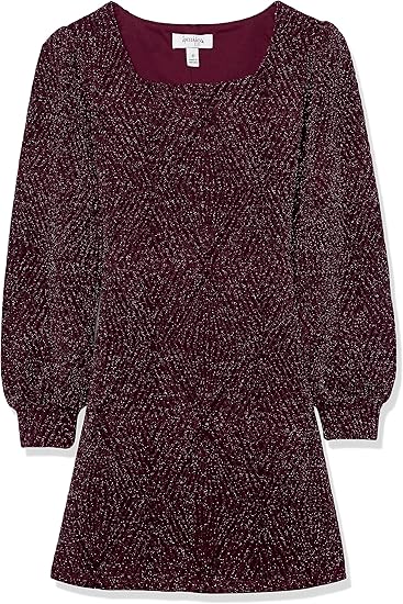 Speechless Girls' Long Sleeve Glitter Knit Party Dress