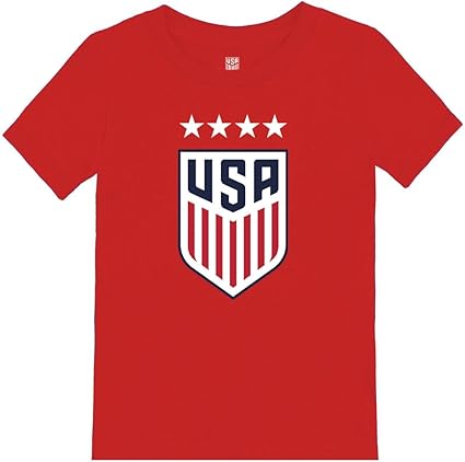 Icon Sports Officially Licensed U.S. Soccer USWNT Toddler Youth Kids Logo Cotton T-Shirt