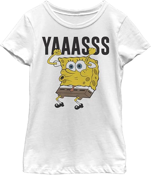 Nickelodeon Spongebob Squarepants Yas Girls Short Sleeve Tee Shirt