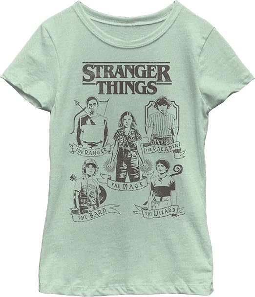 Fifth Sun Stranger Things DND Classes Girls Short Sleeve Tee Shirt