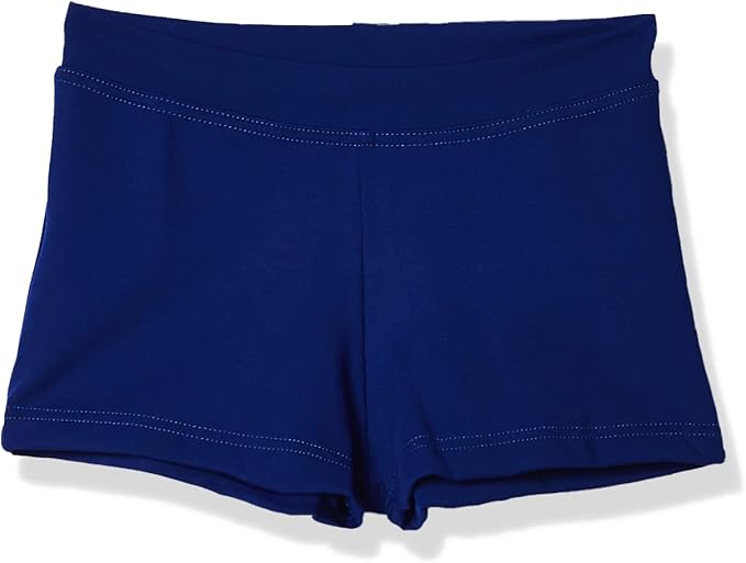 Capezio girls Boys Cut Low Rise athletic shorts, Royal, 6 8 US