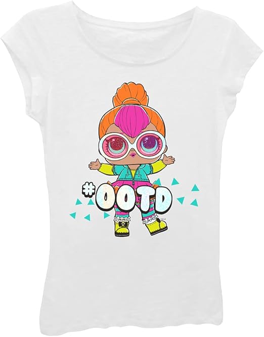 L.O.L. Surprise! Girls' Big Glee Rocker, Cosplay Club Neon Q.t. Short Sleeve T-Shirt