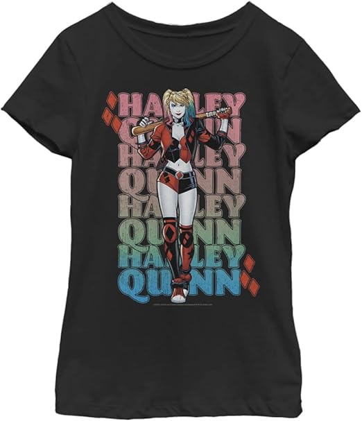 DC Comics Kids' Harley Name Stack T-Shirt