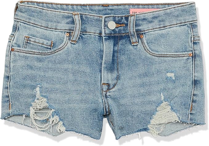 [BLANKNYC] girls Luxury Clothing Five Pockets Crochet Patwork Denim Cut Off Shorts, Comfortable & Stylish