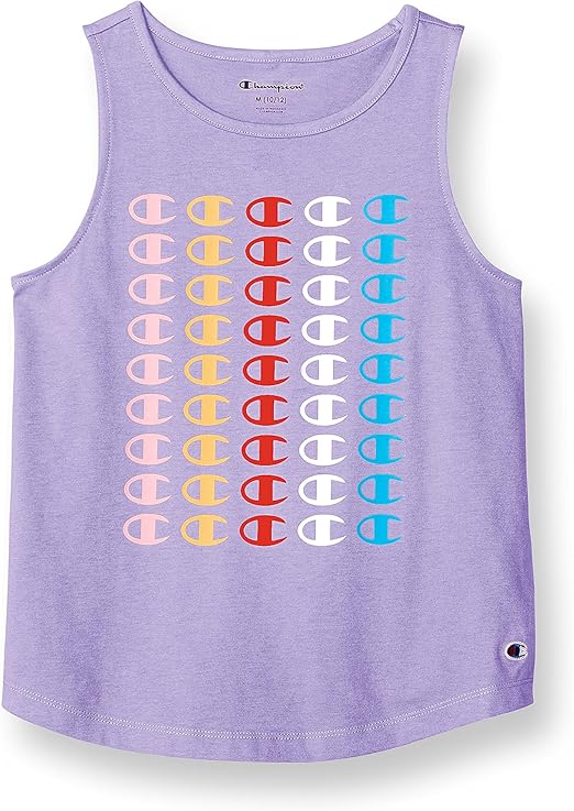 Champion Girls' Tank Top with Rainbow C Logos