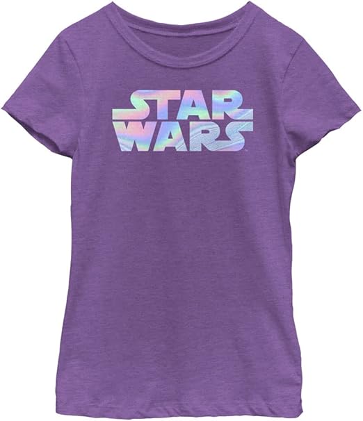 STAR WARS Holographic Girls Short Sleeve Tee Shirt