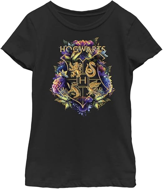 Harry Potter Girl's Hogwarts Plant Crest T-Shirt