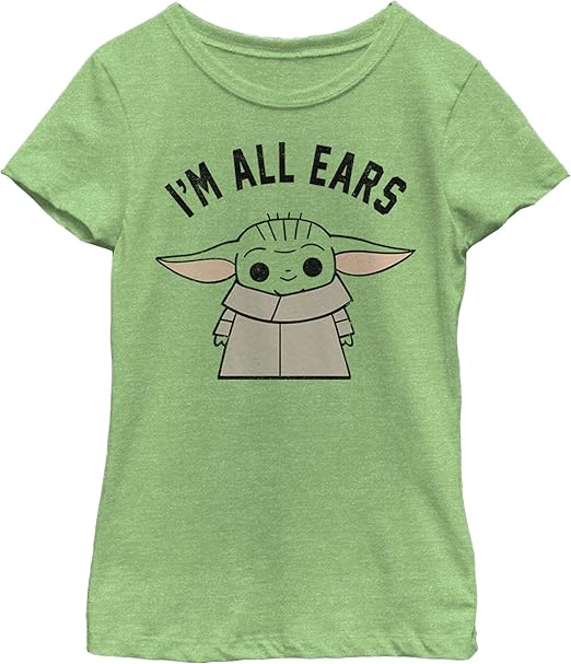 STAR WARS Girl's The Mandalorian The Child I'm All Ears T-Shirt