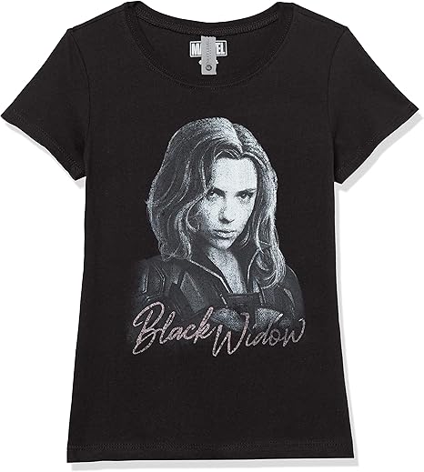 Marvel Girls' Black Widow Mono T-Shirt