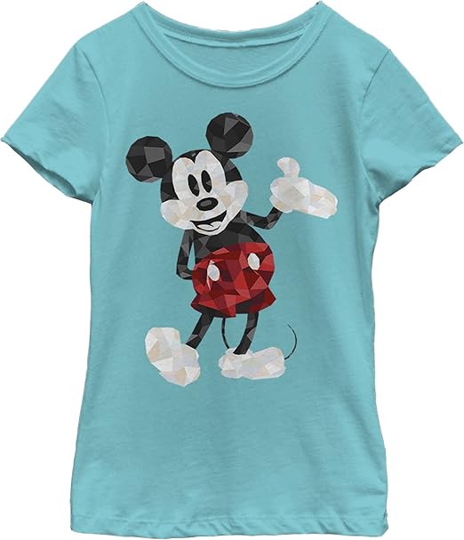 Disney Characters Mickey Poly Girl's Solid Crew Tee