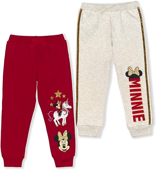 Disney girls Minnie Mouse Jogger Pant 2-pack